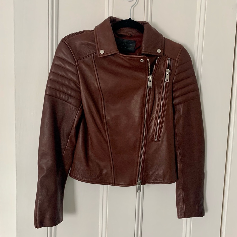 AllSaints leather Adler biker jacket